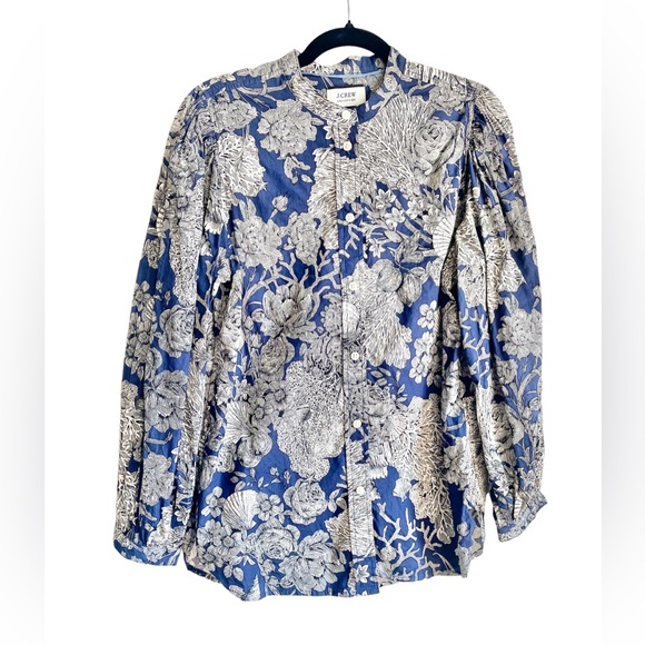 J. Crew Collection Ratti seashell long sleeve blouse - Picture 4 of 8